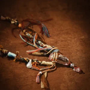 Tibetan Quartz & Clear Quartz Handwoven Necklace Clarity & Confidence