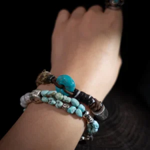 Serenity Balance Turquoise Bracelet | Tibetan-Inspired Woven Design Serenity