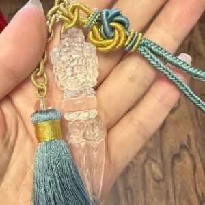 Phurba Vajra Protective Energy Clear Quartz Pendants