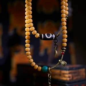 Wisdom Focus Bracelet | Bodhi Seed and Dzi Bead Bracelet for Concentration and Spiritual Insight