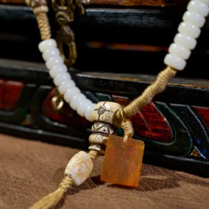 Yak Bone and Agate Success Bracelet | Wealth, Success Serenity Talisman